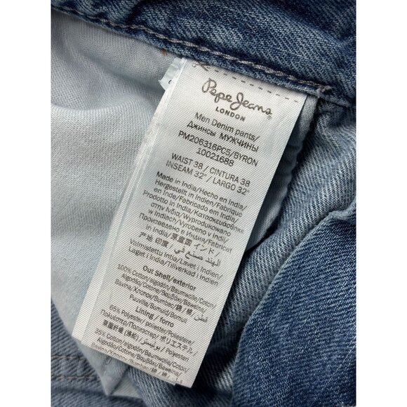 Pepe Jeans London Mens Relaxed Fit Regular Waist Denim Size 38/32 Skater Y2k Hip - Picture 3 of 10